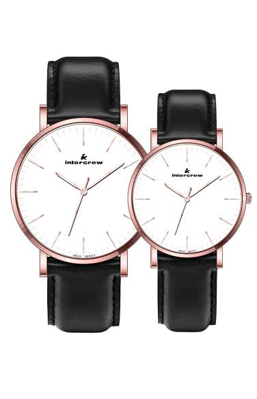 簡約真皮情侶手表定做 藍寶石玻璃 進口機芯